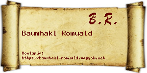 Baumhakl Romuald névjegykártya
